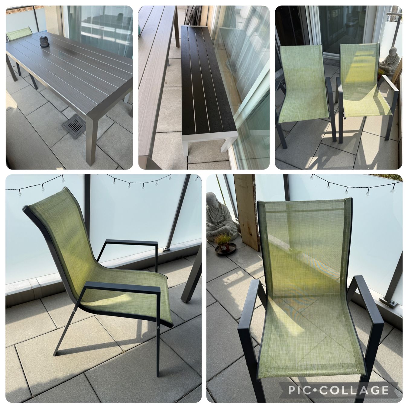 Set de table et chaises: Gartentisch mit Stühlen Aluminium/Kunststoff grauton gute... – D'occasion à Alpnach Dorf par TaniaB03 3