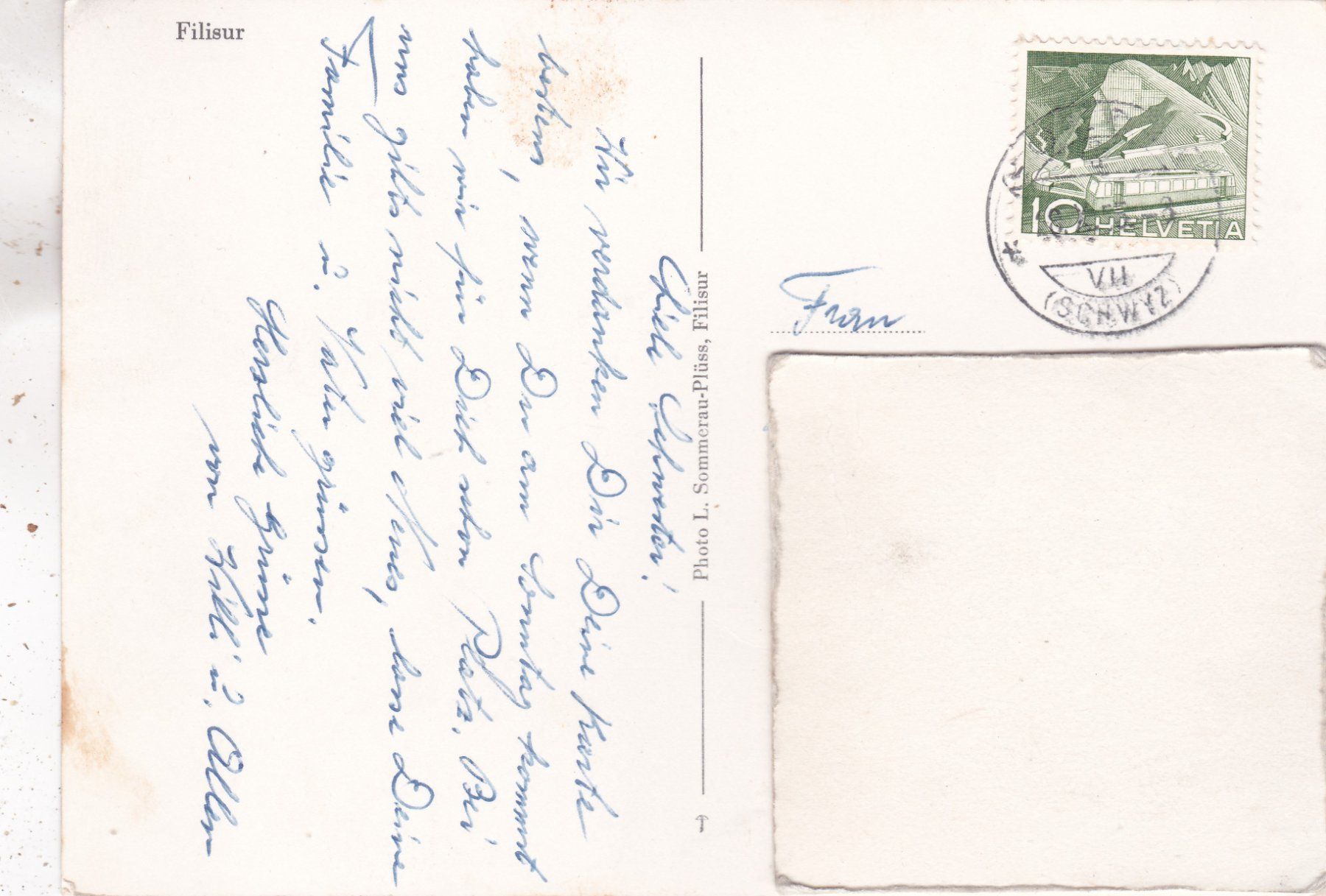 Cartoline postali: Filisur 1955 – Usato da Herisau venduto da Lisegrat2008 1