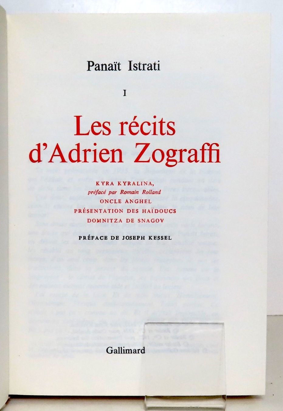Bücher: Panaït Istrati - Oeuvres – Gebraucht aus Le Locle von LibrairieLaBergerie 1