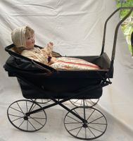 Antiker Puppenwagen inkl. Antike Puppe - Simon & Halbig