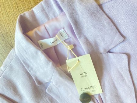 MANGO MNG BLAZER/JACKE GR.40/M flieder/lila NEU/OVP LEINE