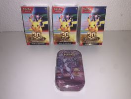 Pokémon 30th Celebration 3x Boosterbundle, 1x Mini Tin