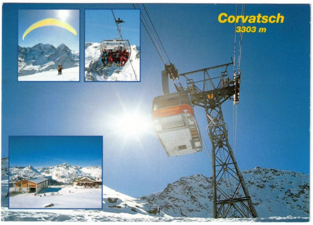 Cartoline postali: Silvaplana - 4 Bild AK Corvatsch – Usato da Binningen venduto da Mountainrider