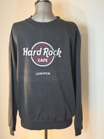 L original HARD ROCK CAFE LONDON Sweatshirt Pullover grau