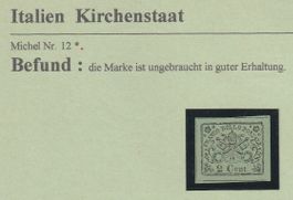 Italien - Kirchenstaat-Nr. 12 ungebraucht *