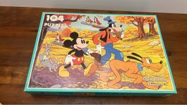 Disney Puzzle 104 Teile Mickey Goofy Vintage 1983