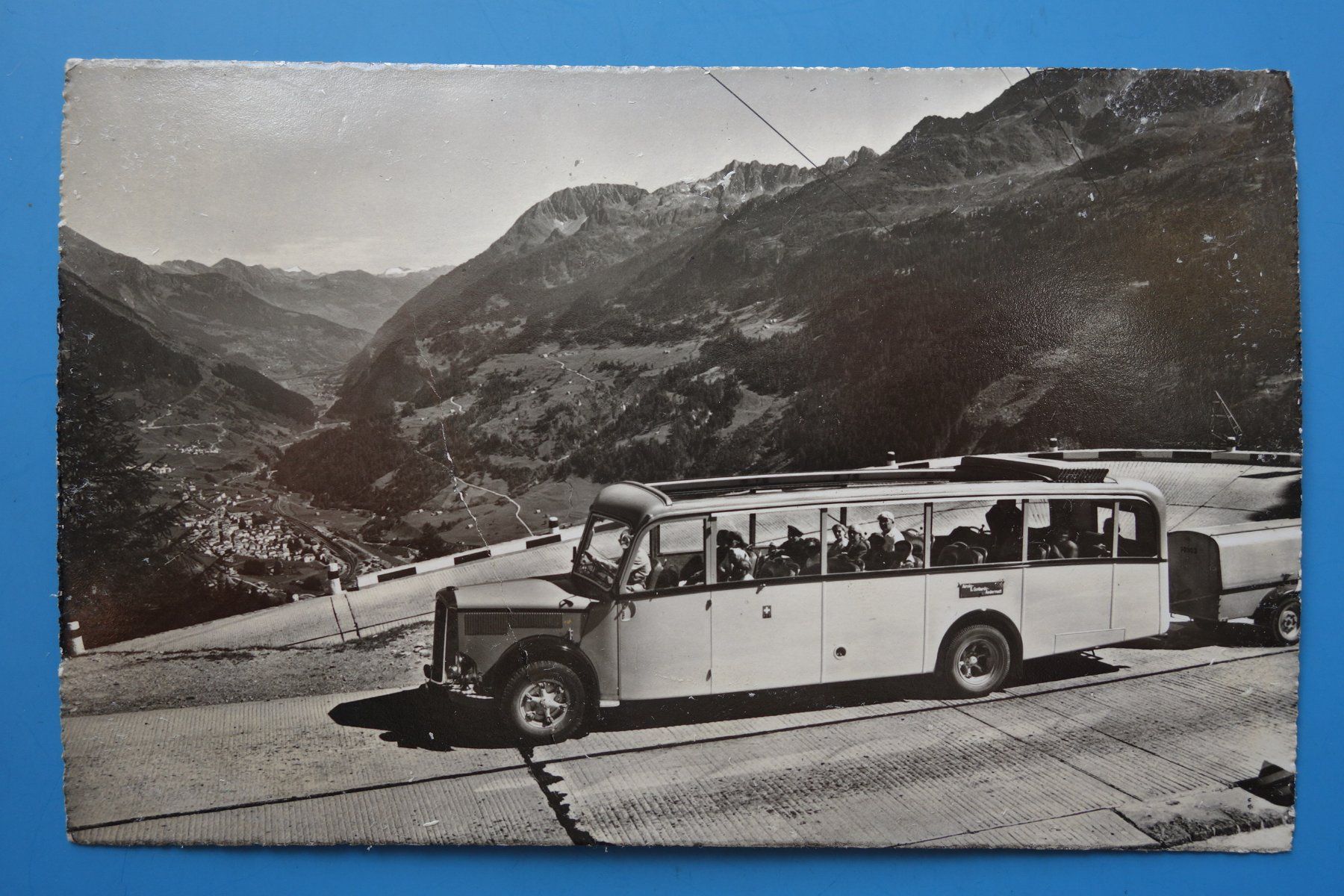 Cartoline postali: AIROLO - ANDERMATT  POSTAUTO  GOTTHARD - UM 1950 - Saurer – Usato da Ibach venduto da Ibanto