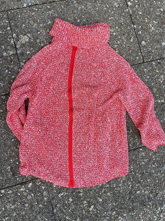 Maglioni & Felpe: Cecil Rollkragenpullover rot/weiss Gr 38 – Usato da Thayngen venduto da buermann 1