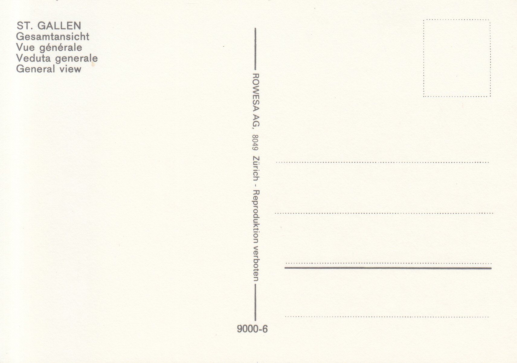 Cartoline postali: St. Gallen um 1980 – Usato da Bürglen TG venduto da StampGraf 1