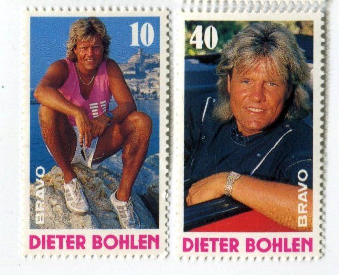 Alle Briefmarken: Bravo-Marken "Dieter Bohlen". – Gebraucht aus Basel von Butsch5