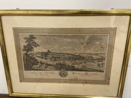 Antiker Stich "Prospect der Stadt Bern" gerahmt