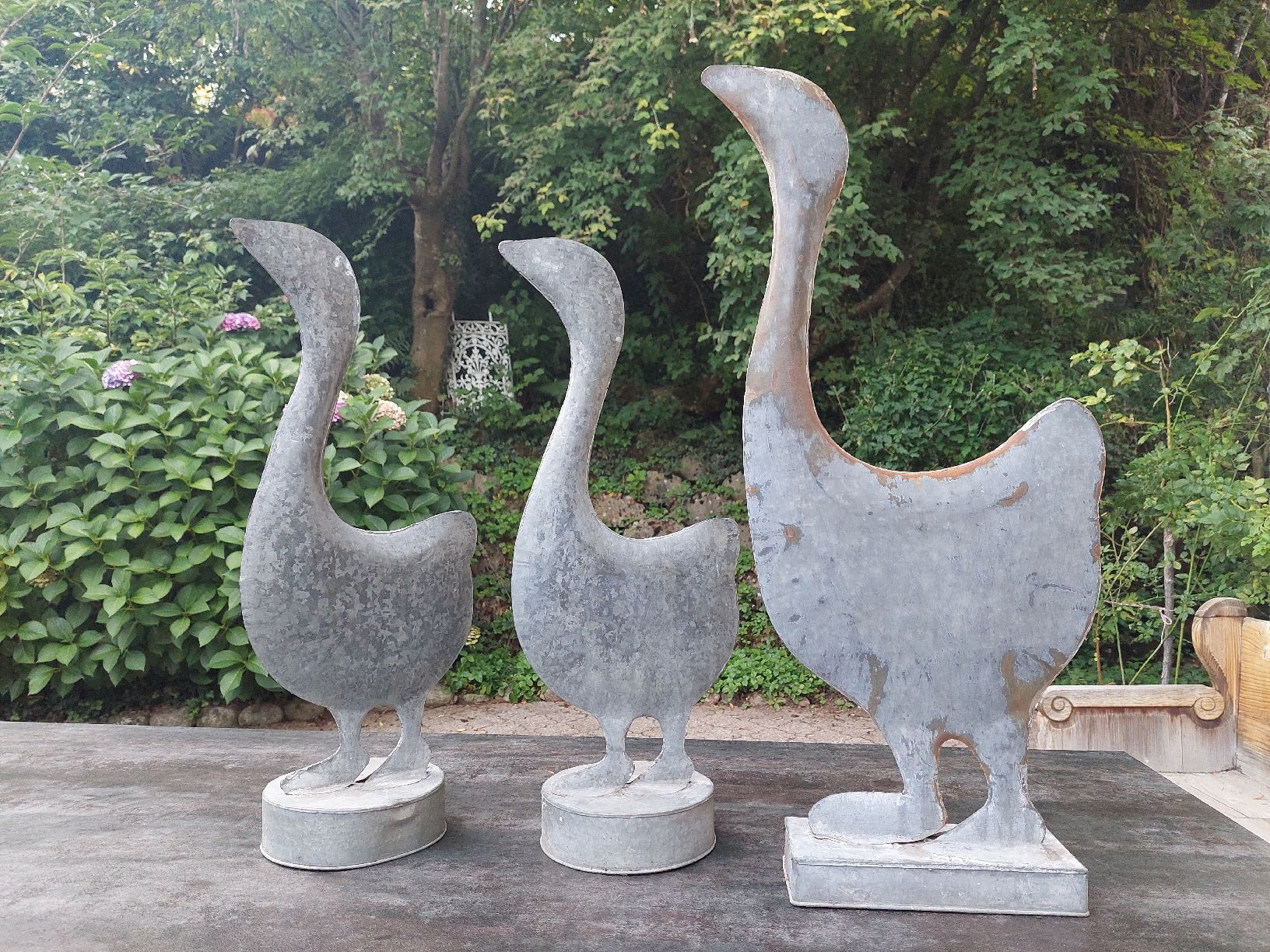 Tutte le decorazioni: Gartendeko: 3 grosse Metallgänse – Usato da Brunnen venduto da Livianda 2