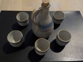 Tongefäss mit 5 Trinkbecher (2)