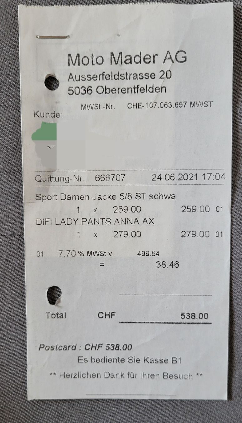IXS Lotti di vestiti: Motorradkleider – Usato da Dürrenäsch venduto da Noana1108 3