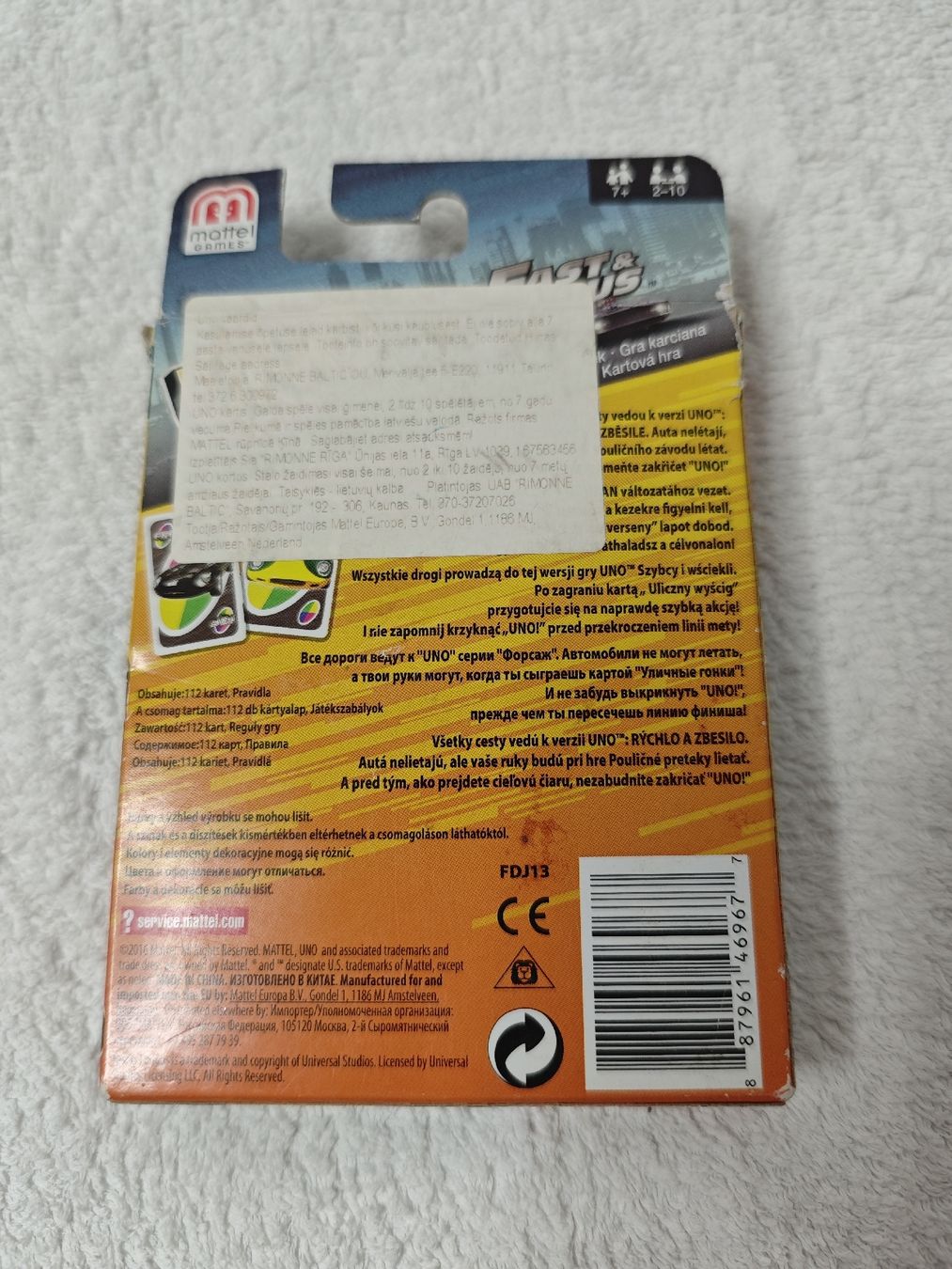 Mattel Giochi: UNO FAST & FURIOUS - SAMMEL EDITION – Usato da Ehrendingen venduto da Xagahf 1