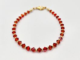 Damenarmband Preciosa Kristalle Hyazinth-Rot mit Verschluss