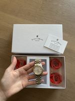 Jacques du Manoir Uhr bicolor mit Datum guter Zustand