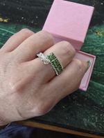 Swarovski Ring, Smaragd Zirkonia Grösse 58