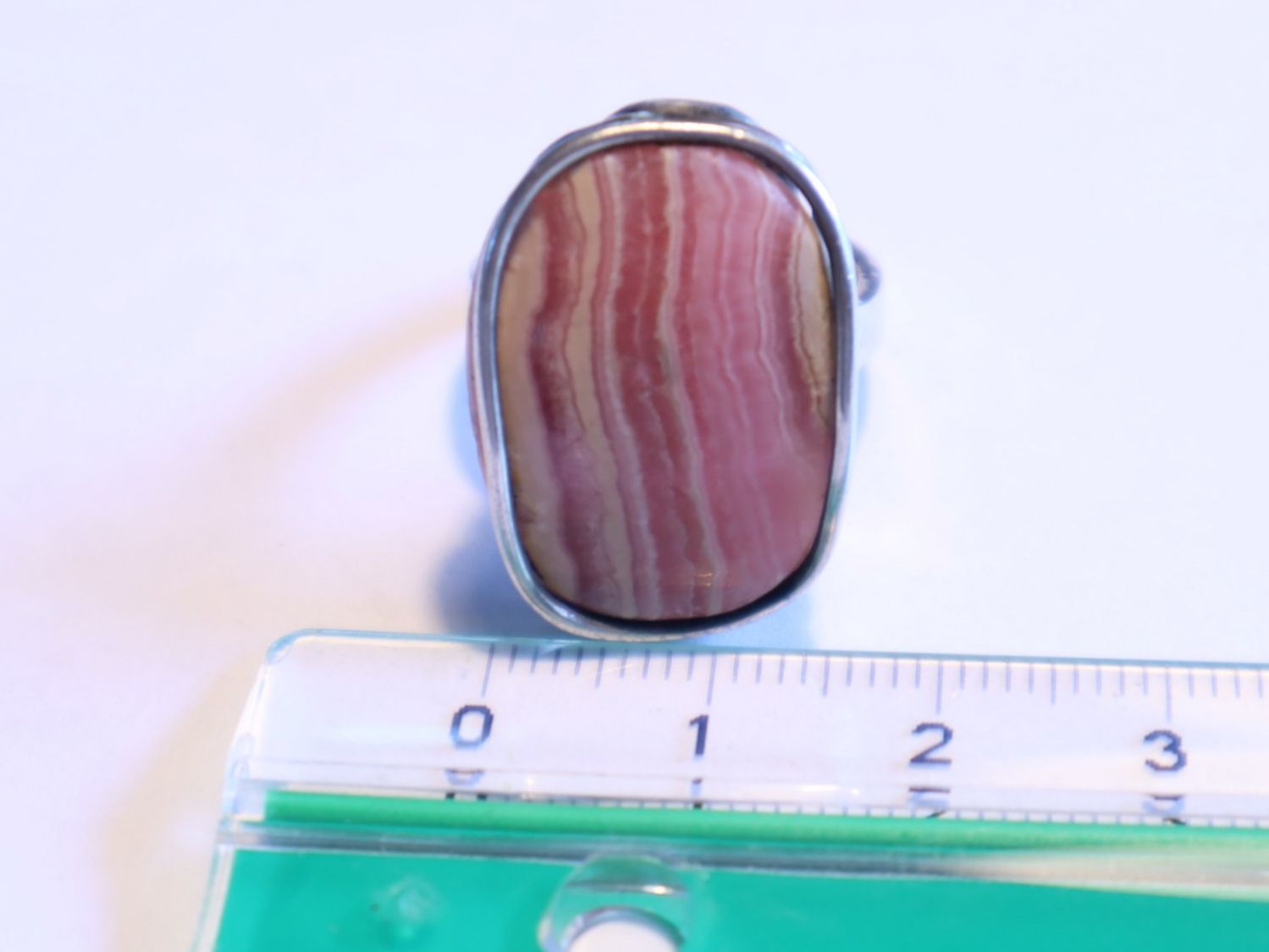 Ringe: Vintage Silberring 800 mit Rodochrosit Stein, Grösse 52 – Gebraucht aus Baden von TellsKuchenhaus 3