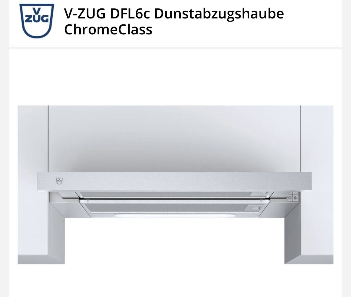 V-Zug Hottes de ventilation: V-ZUG Dunstabzugshaube DFL6c ChromeClass  Orginalverpackt – Neuf avec emballage d'origine à Dietikon par ShopAgent8953