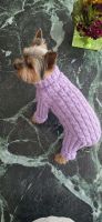 🐶 Handgemachte Jumpsuit Hundepullover aus Wolle – Grösse M