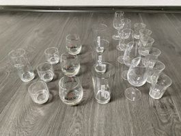 Gläserset mit 21 Gläser