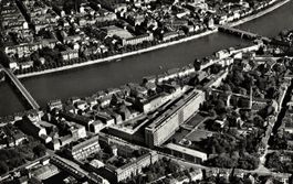 Fliegeraufnahme Basel. Neues Bürgerspital
