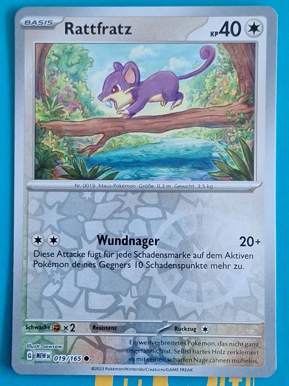 Pokémon Sammelbilder & Trading cards: Rattfratz - Mew 151 DEUTSCH - Reverse Holo Pokemon – Gebraucht aus Altstätten SG von GGsGameshop
