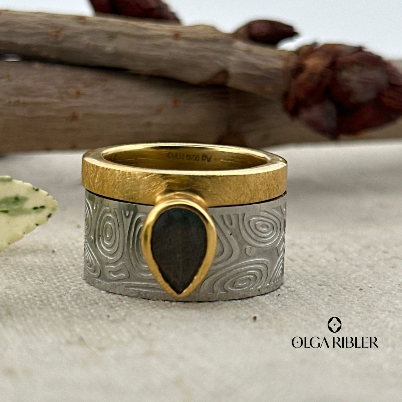 Olga Ribler Ringe: Ring Set 2 Ringe mit Labradorite Grösse 60 – Neu (gemäss Beschreibung) aus Luzern von Schmuckoutlet 4