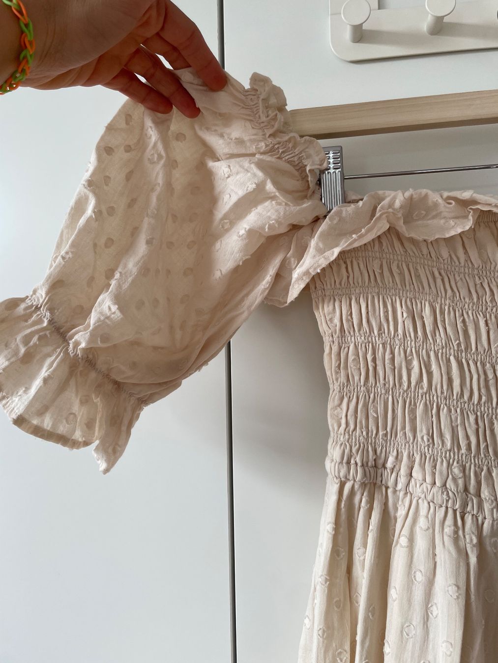 Vestiti: Wunderschönes Boho-Maxikleid, Off-Shoulder, Beige/Creme Gr M – Usato da Neukirch an der Thur venduto da bee88 1
