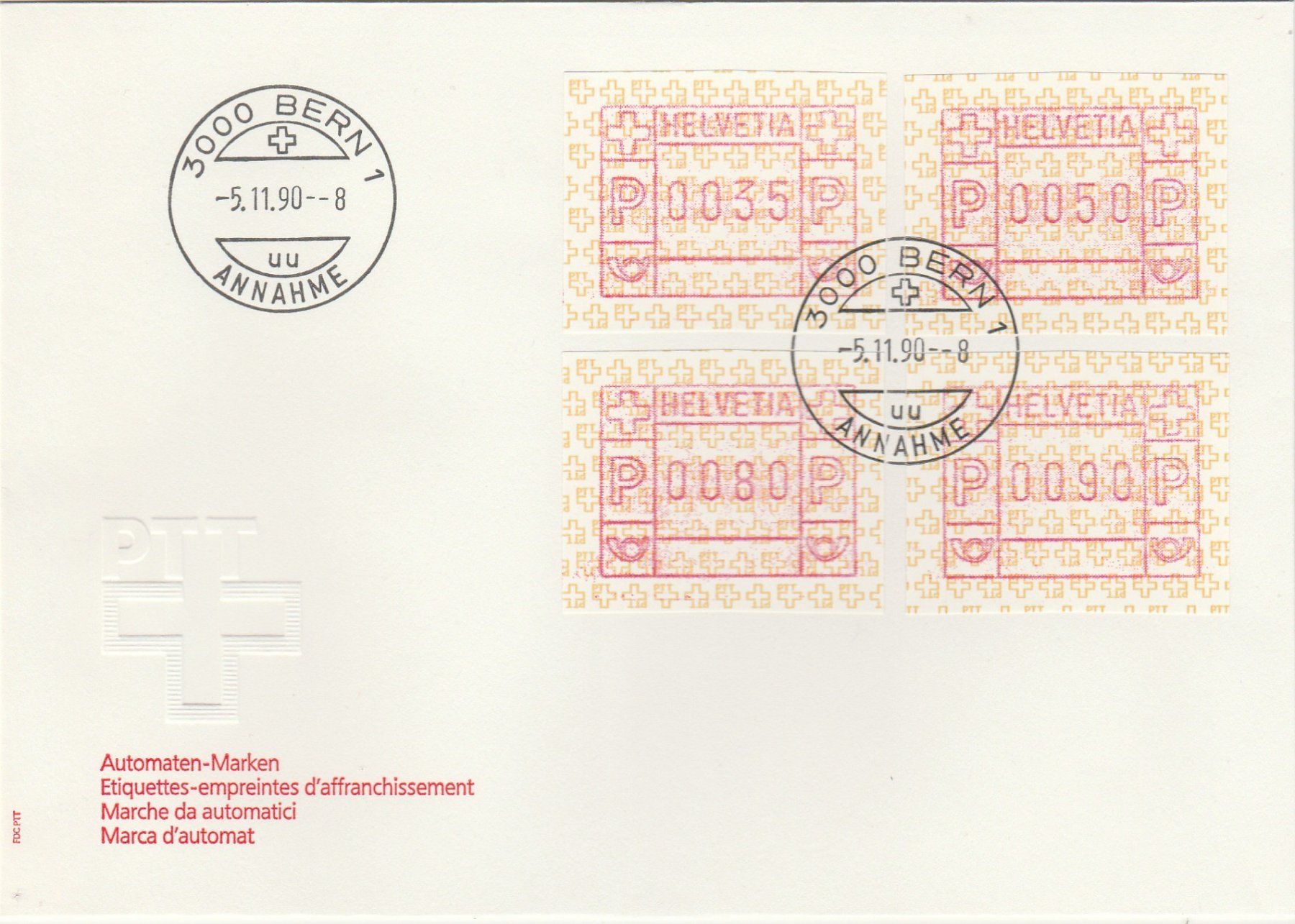 Tous les timbres: ATM Nr. 8A illustrierter FDC mit Tastensatz – D'occasion à Oberglatt ZH par Wiedmi6