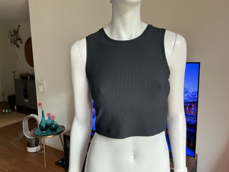 Bloch Crop Top gerippt schwarz (Grösse S )