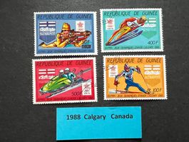 Guinee Olympia Winter Calgary 1988 gest.  (E947)