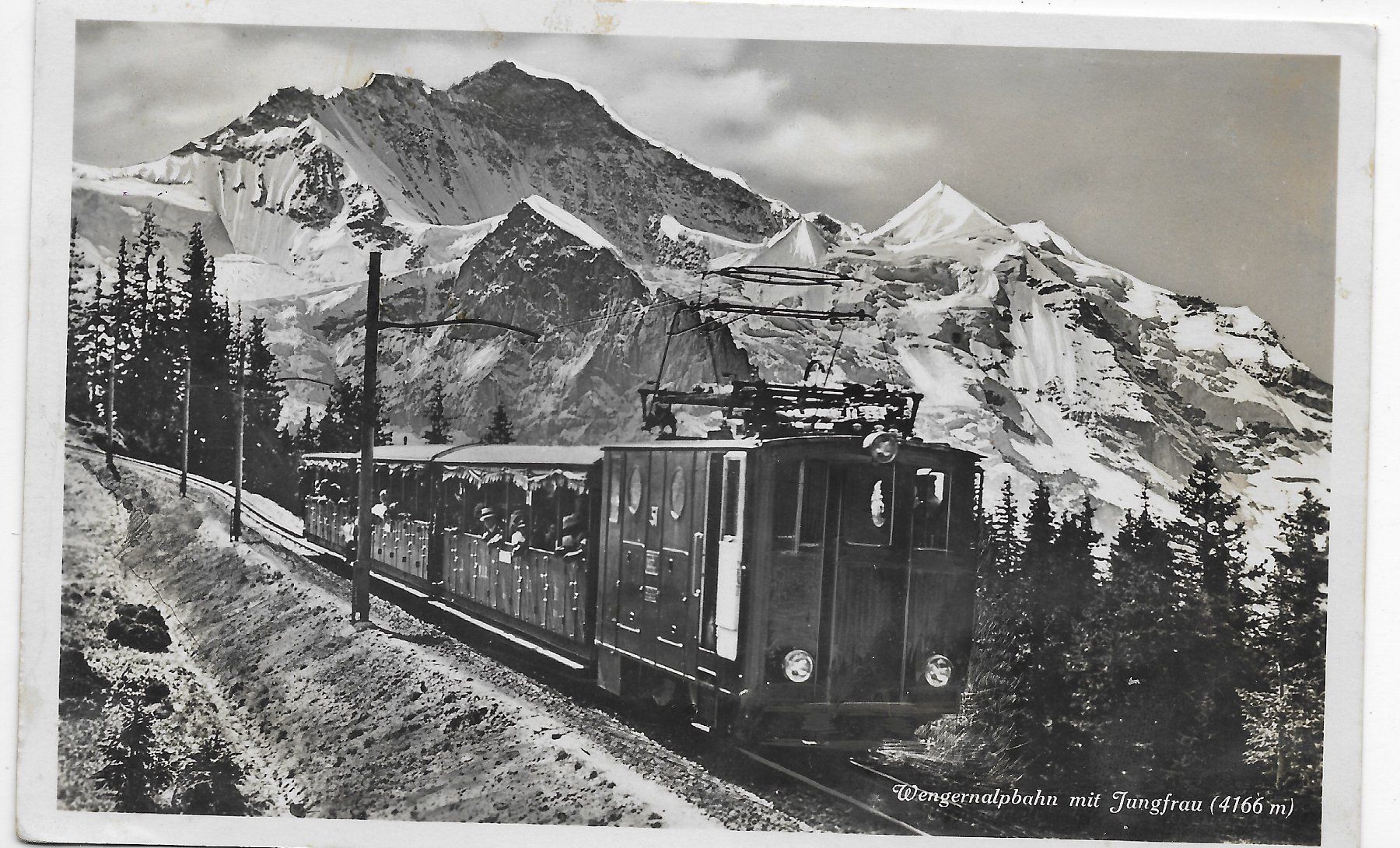 Cartoline postali: Wengernalpbahn mit Jungfrau – Usato da Hefenhofen venduto da Richsalz