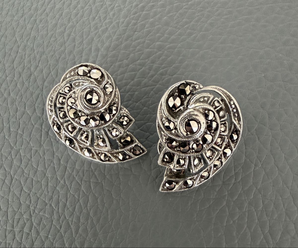 Ohrringe & -stecker: Art Deco Ohrringe Silber & Markasiten – Gebraucht aus Münsingen von Krone75