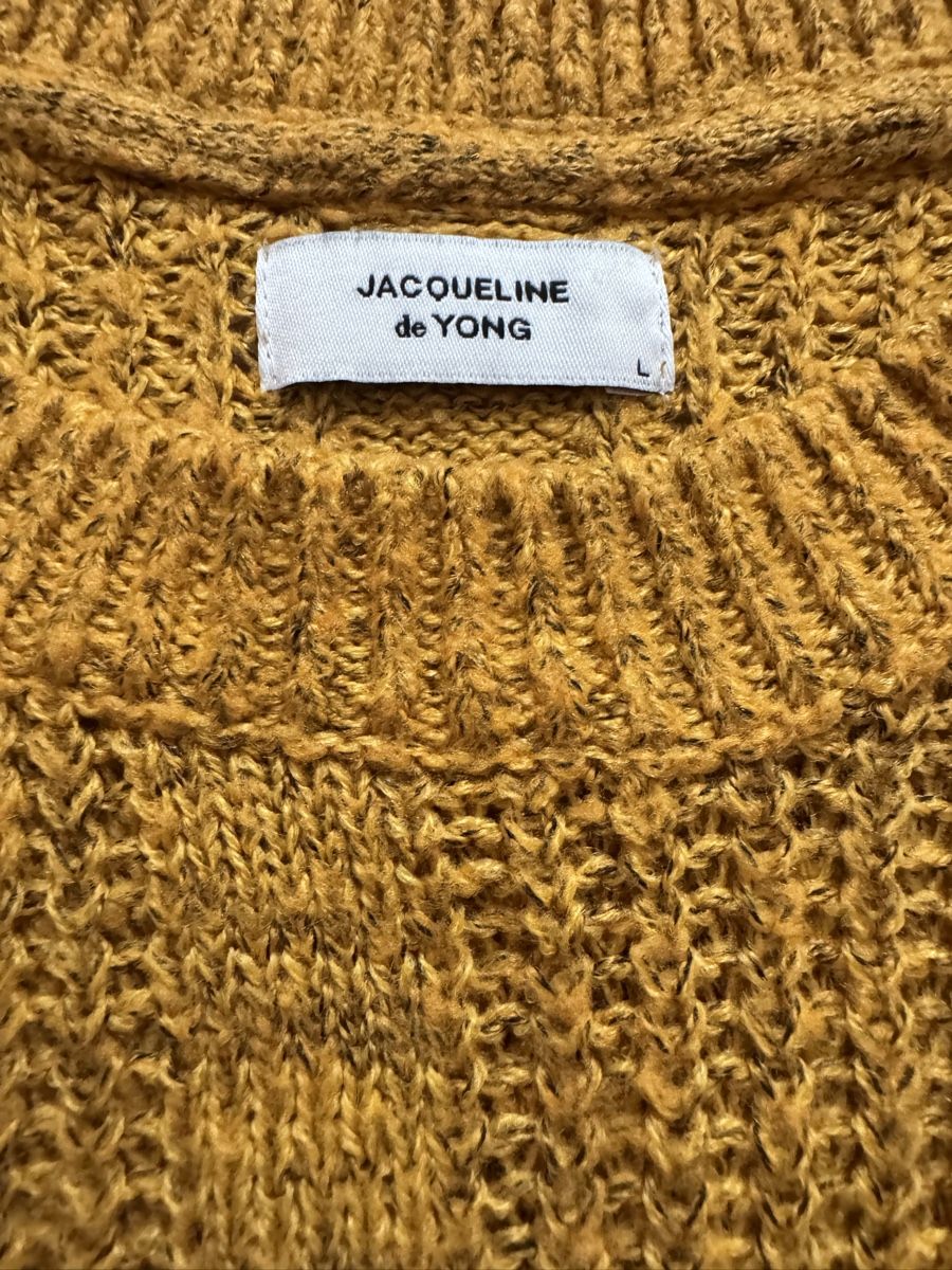 Maglioni & Felpe: Jacqueline de Yong Strickpullover, Grösse L, gelb – Usato da Winkel venduto da Schorley 2