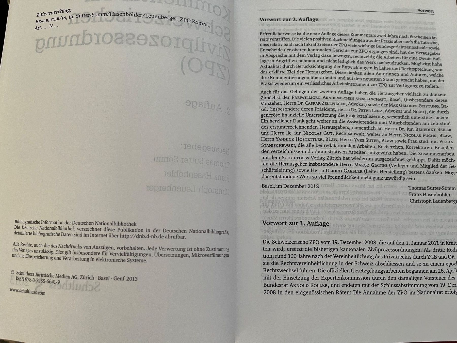 Libri: Kommentar ZPO, 2. Auflage, Schulthess, 2013 – Usato da Stetten AG venduto da Brissago25 2