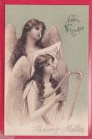 FRÖHLICHE WEIHNACHTEN, 24.12.1903 (ENGEL MIT HARFE)
