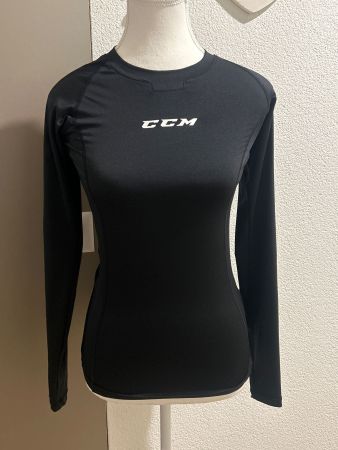 Damen  CCM-Langarm-Kompressionsshirt schwarz Gr. S/P