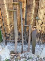 4Stk Antike Schrotsägen, Gattersägen und Zugsägen Top DEKO