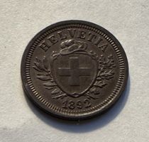 1892 1 Rappen unz