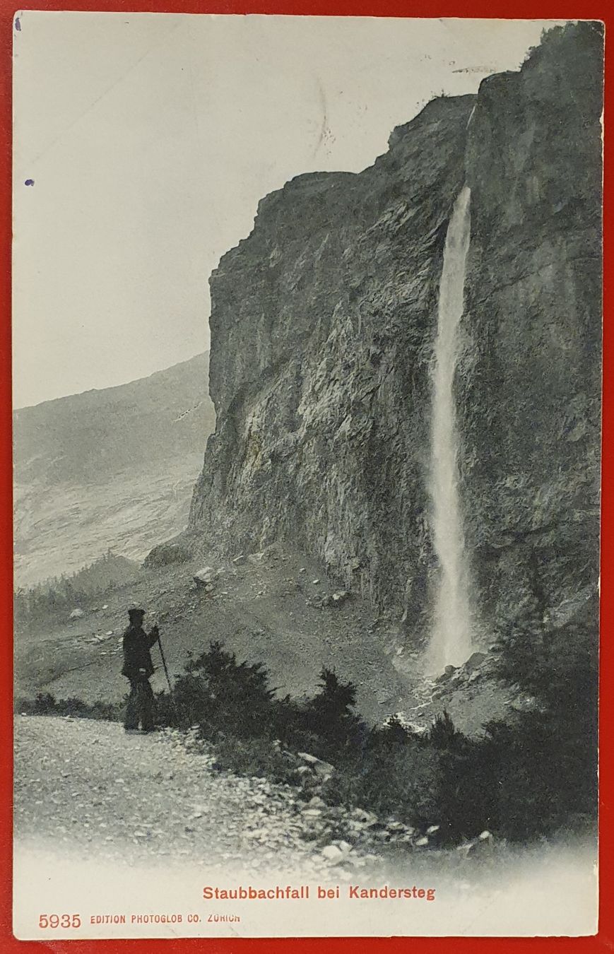Cartoline postali: Kandersteg 1903 - Staubbachfall – Usato da Kreuzlingen venduto da Rschweiz1