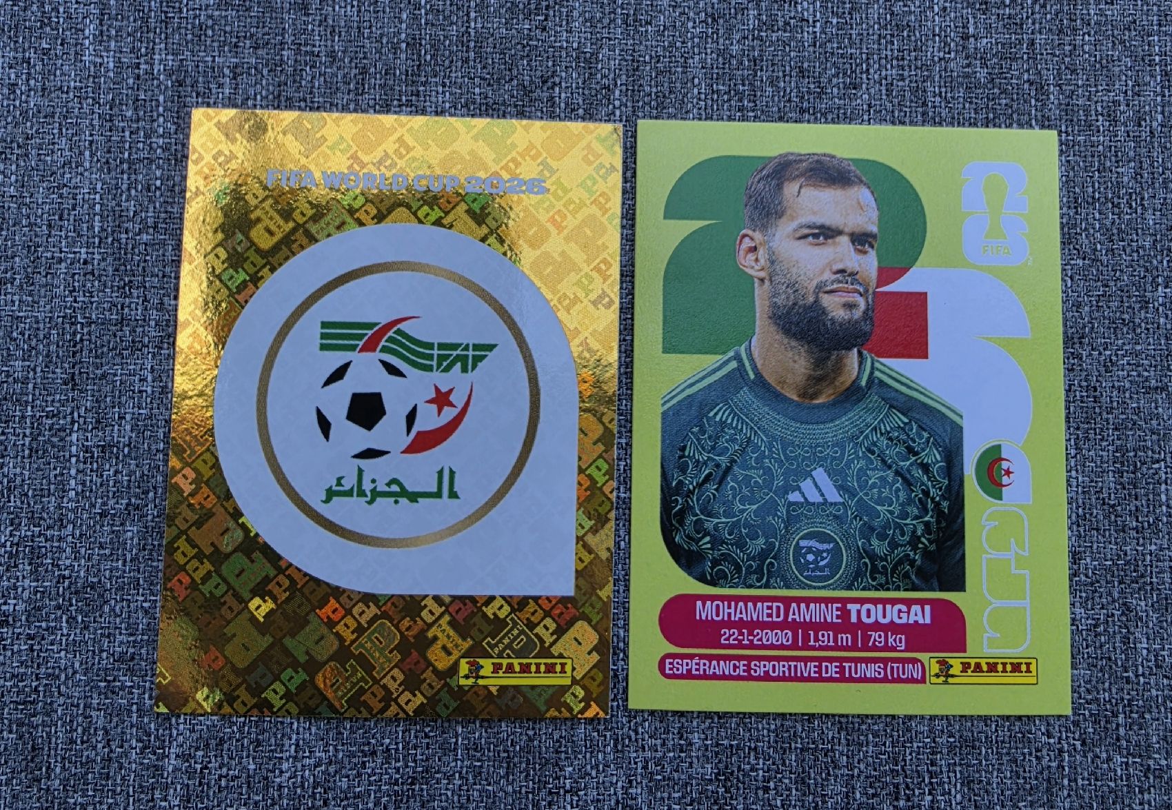 Panini Carte collezionabili: Panini FIFA World Cup 2026 Tougai ALG 1+6 – Nuovo (secondo la descrizione) da Muhen venduto da Snowman78