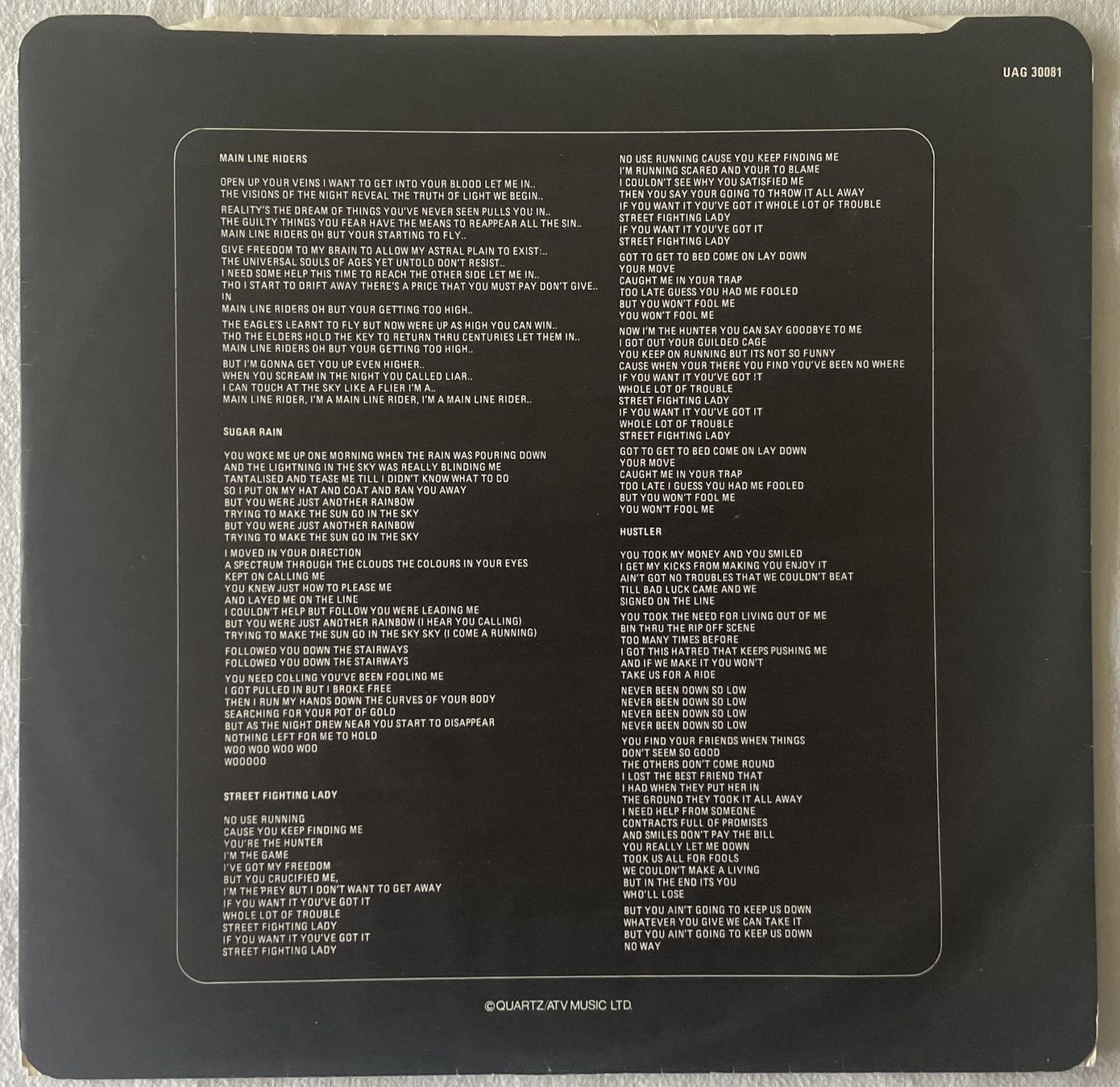 Dischi in vinile: Quartz - Quartz - LP - 1977 - OIS - First Press - Jet Record – Usato da Uster venduto da Zardodel 6