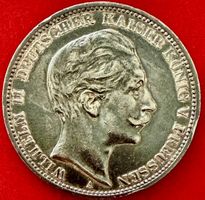 3 Mark 1912 A Kaiserreich Preussen Silbermünze in Schön