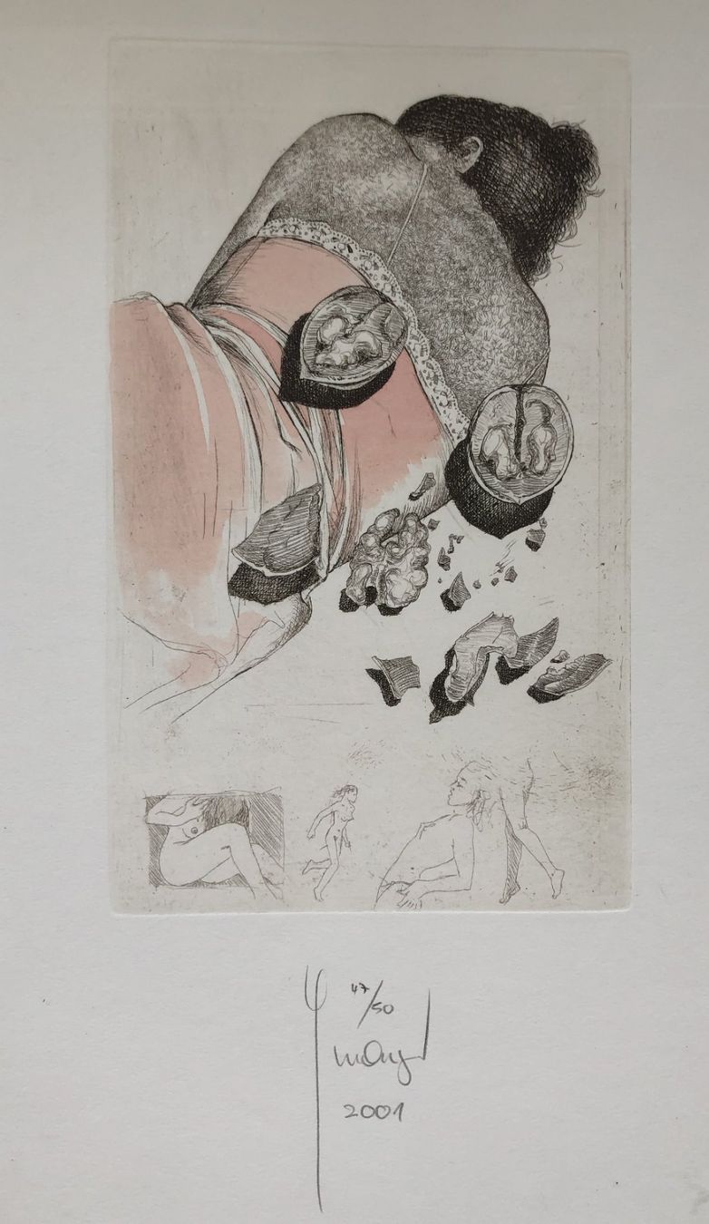 Tableaux: Original Farbradierung - Surrealer Akt - 2001 – D'occasion à Schaffhausen par durruti 1