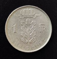 1 Franc Münze Belgien 1958