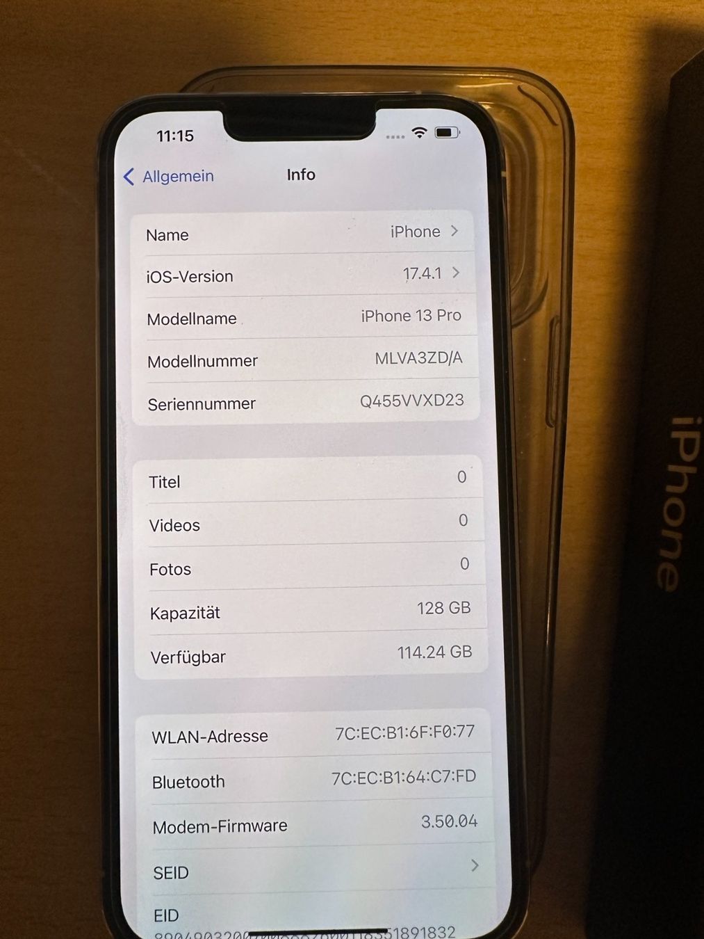 Apple Handys / Smartphones: Apple iPhone 13 Pro, 128 GB, weiss – Gebraucht aus Neuenhof von  8