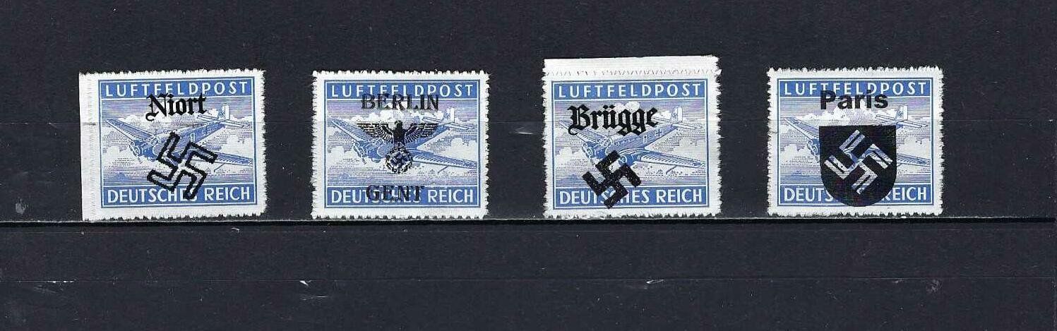 Tutti i francobolli: Luftfeldpost mit Aufdruck ** – Nuovo e nell'imballaggio originale da Lindau venduto da Rickie123