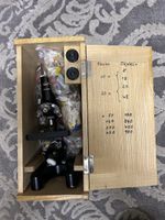 Mikroskop, neuwertig, im Holzkasten, Top Zustand!